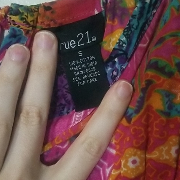 Colorful rainbow boho maxi dress - Picture 3 of 6